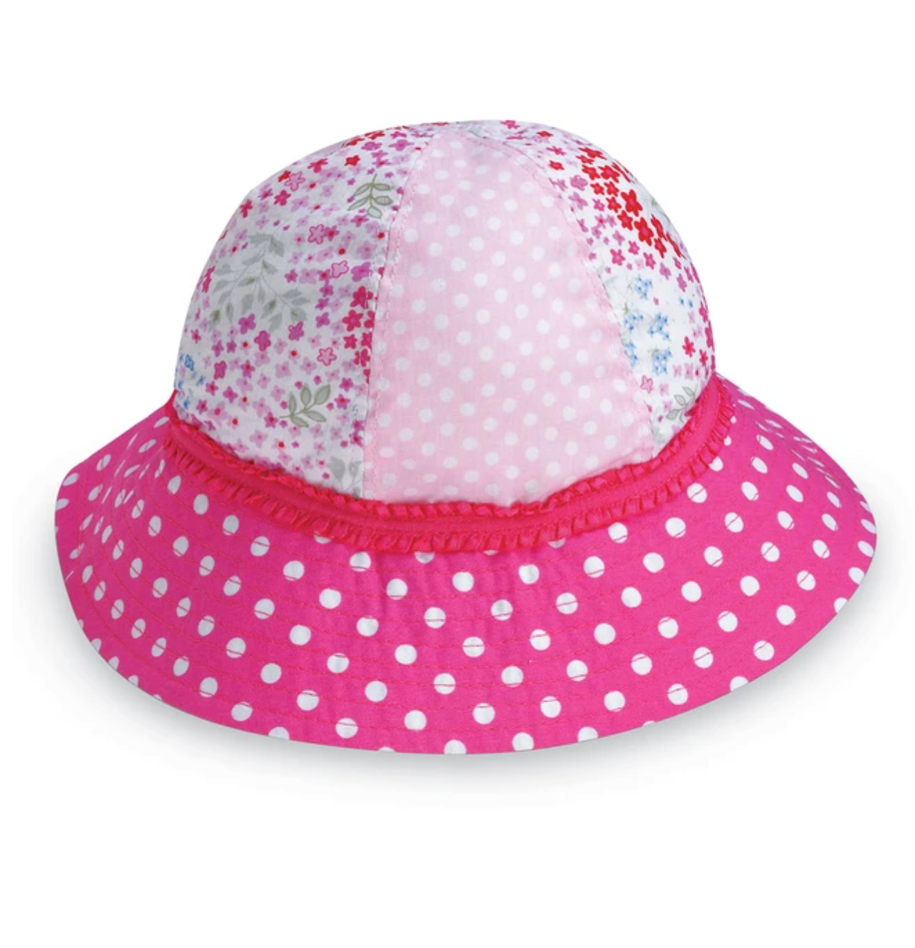 Girls Infant Pink Polka Dot Bucket Hat